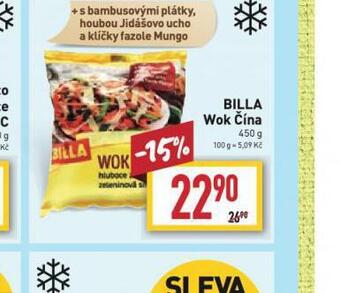 Billa Billa wok čína nabídka