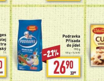 Billa Podravka přísada do jídel nabídka
