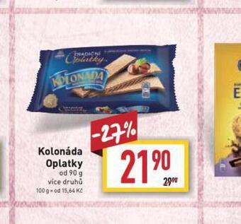 Billa Kolonáda oplatky nabídka
