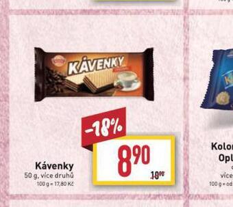 Billa Kávenky nabídka
