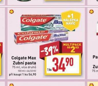 Billa Colgate max zubní pasta nabídka