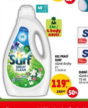 Penny Market Surf prací gel nabídka
