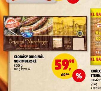 Penny Market Klobásy originál norimberské nabídka