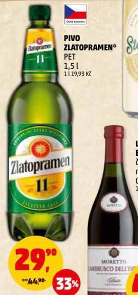 Penny Market Pivo zlatopramen 11 nabídka