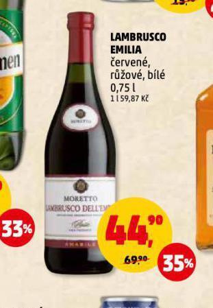 Penny Market Lambrusco emilia nabídka