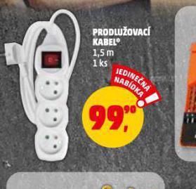 Penny Market Prodlužovací kabel nabídka