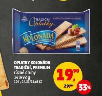 Penny Market Oplatky kolonáda tradiční, premium nabídka
