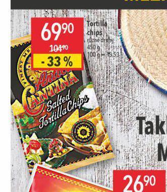 Globus Tortilla chips nabídka
