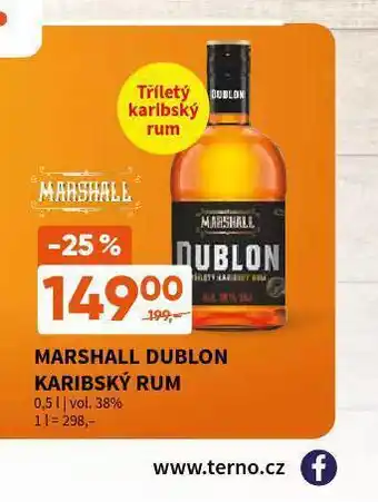 Terno Marshall bublon karibský rum nabídka