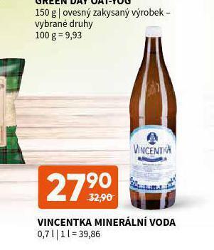 Terno Vincentka minerální voda nabídka