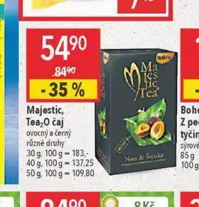 Globus Majestic tea2o čaj nabídka
