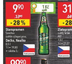 Globus Pivo staropramen smíchov nabídka