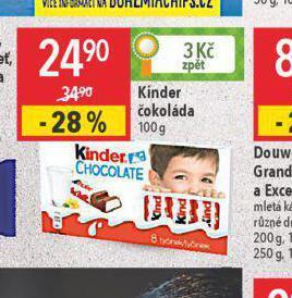 Globus Kinder čokoláda nabídka