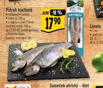 Albert Pstruh kuchaný nabídka