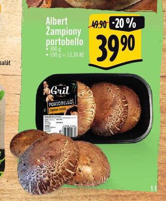 Albert Žampiony portobello nabídka