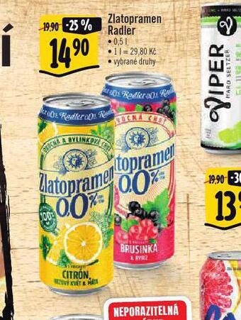 Albert Zlatopramen radler nabídka