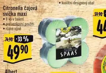 Albert Cigtronella čajová svíčka maxi nabídka