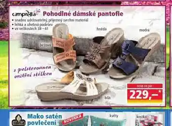 Pohodlné dámské pantofle