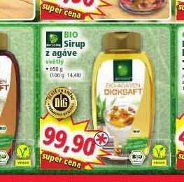 Norma Bio sirup z agáve nabídka