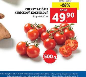 Lidl Cherry rajčata keříšková koktejlová nabídka
