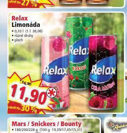 Norma Relax limonáda nabídka