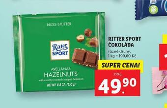 Lidl Ritter sport čokoláda nabídka