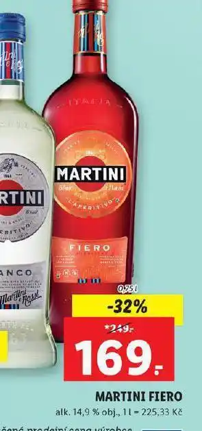 Lidl Martini fiero nabídka