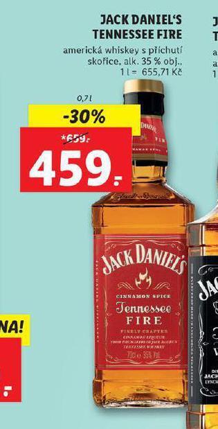 Lidl Jack daniel´s tennessee fire nabídka