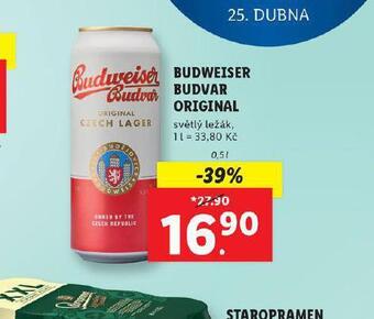 Lidl Pivo budweiser budvar original nabídka