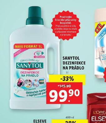 Lidl Sanytol dezinfekce na prádlo nabídka