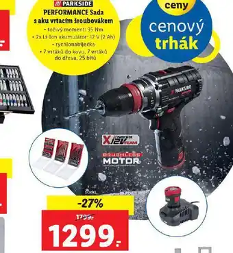 Lidl Performace sada s aku vrtacím šroubovákem nabídka