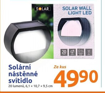 Solární nástěnné svítidlo