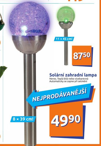 Solární zahradní lampa