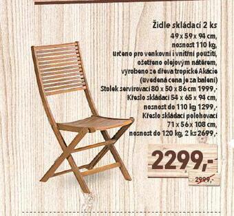 Globus Židle skládací nabídka