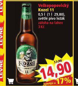 Norma Pivo velkopopovický kozel 11 nabídka