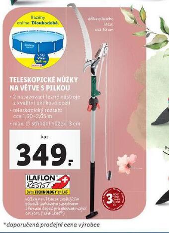 Lidl Teleskopické nůžky na větve s pilkou nabídka
