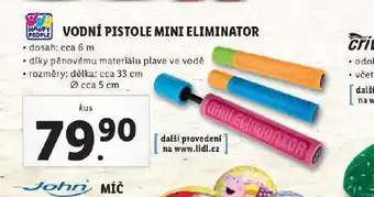 Lidl Vodní pistole mini eliminator nabídka