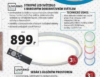 Lidl Stropní led svítidlo s barevným dekorativním světlem nabídka
