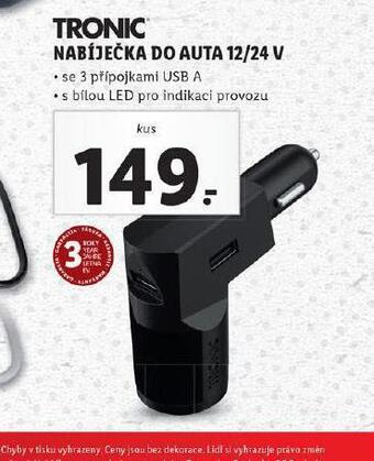 Lidl Nabíječka do auta 12/24 v nabídka