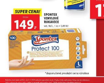 Lidl Spontex vinylové rukavice nabídka