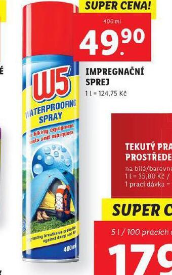 Lidl W5 impregnační sprej nabídka