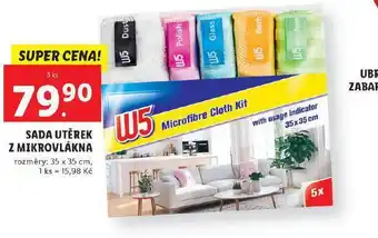 Lidl W5 sada utěrek z mikrovlákna nabídka