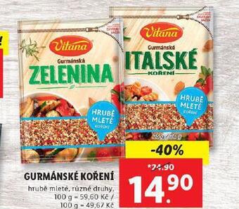 Lidl Gurmánské koření nabídka