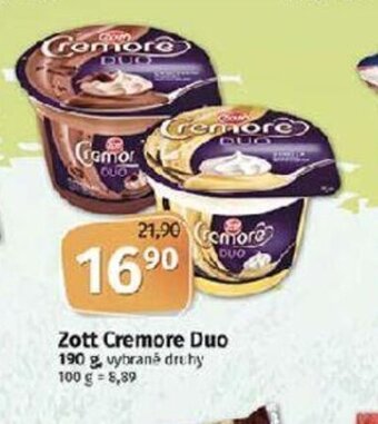 Coop Zott Cremore Duo 190g nabídka