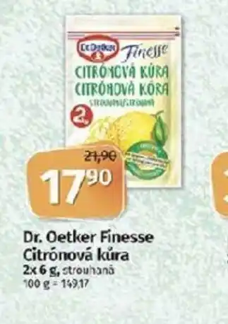 Coop Dr. Oetker Finesse Citronová kůra 2x6g nabídka