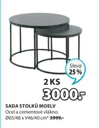 JYSK Sada Stolků Moelv nabídka