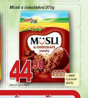 Lidl Müsli s čokoládou nabídka