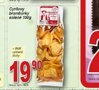 Lidl Cyrilovy brambůrky solené nabídka