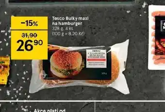 Tesco Tesco bulka maxi na hamburger nabídka