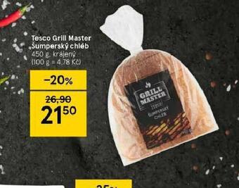 Tesco Tesco grill master šumperský chléb nabídka